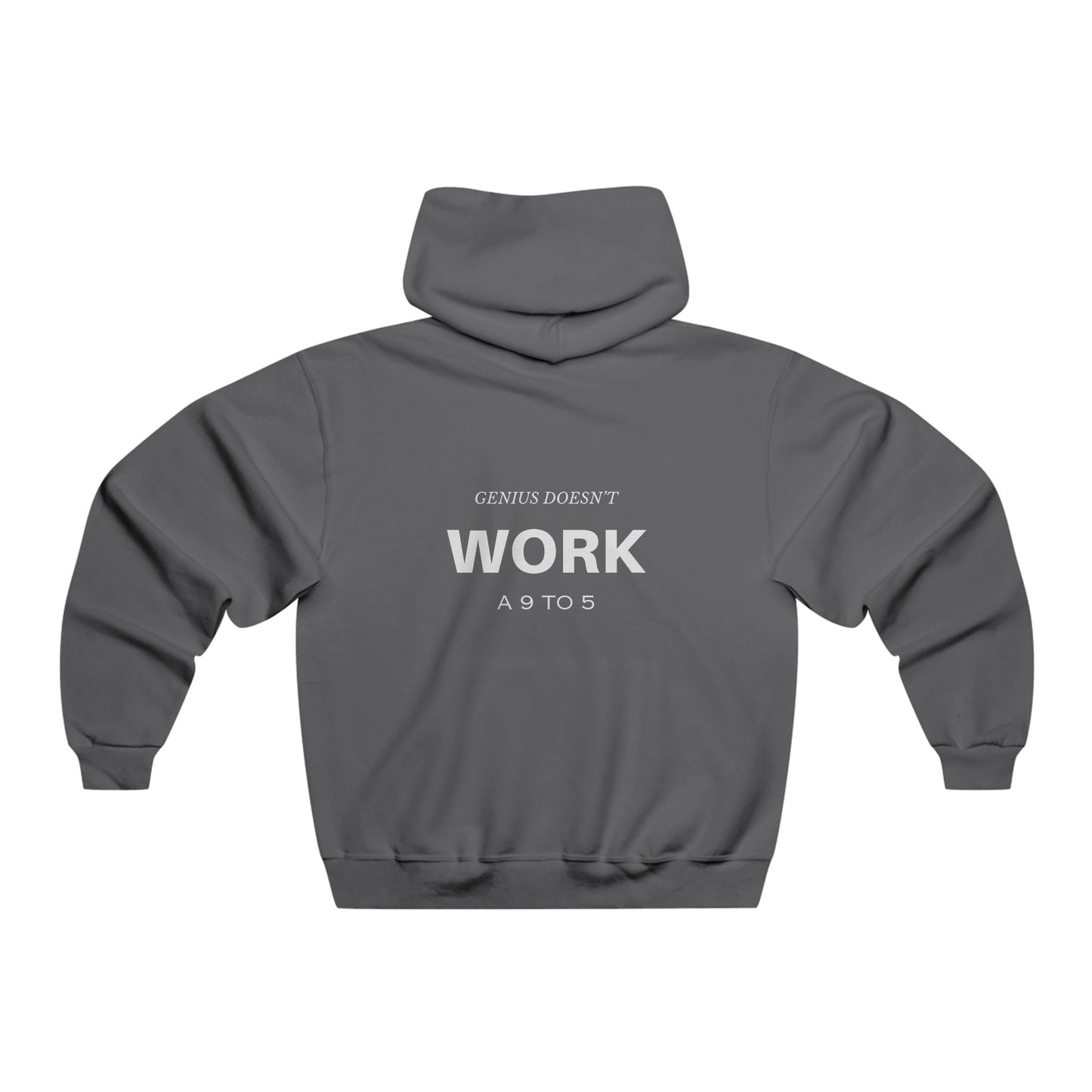 Men's Motivational Hooded Sweatshirt - "Build Your Renaissance" & "Genius Doesn't Work 9 to 5"