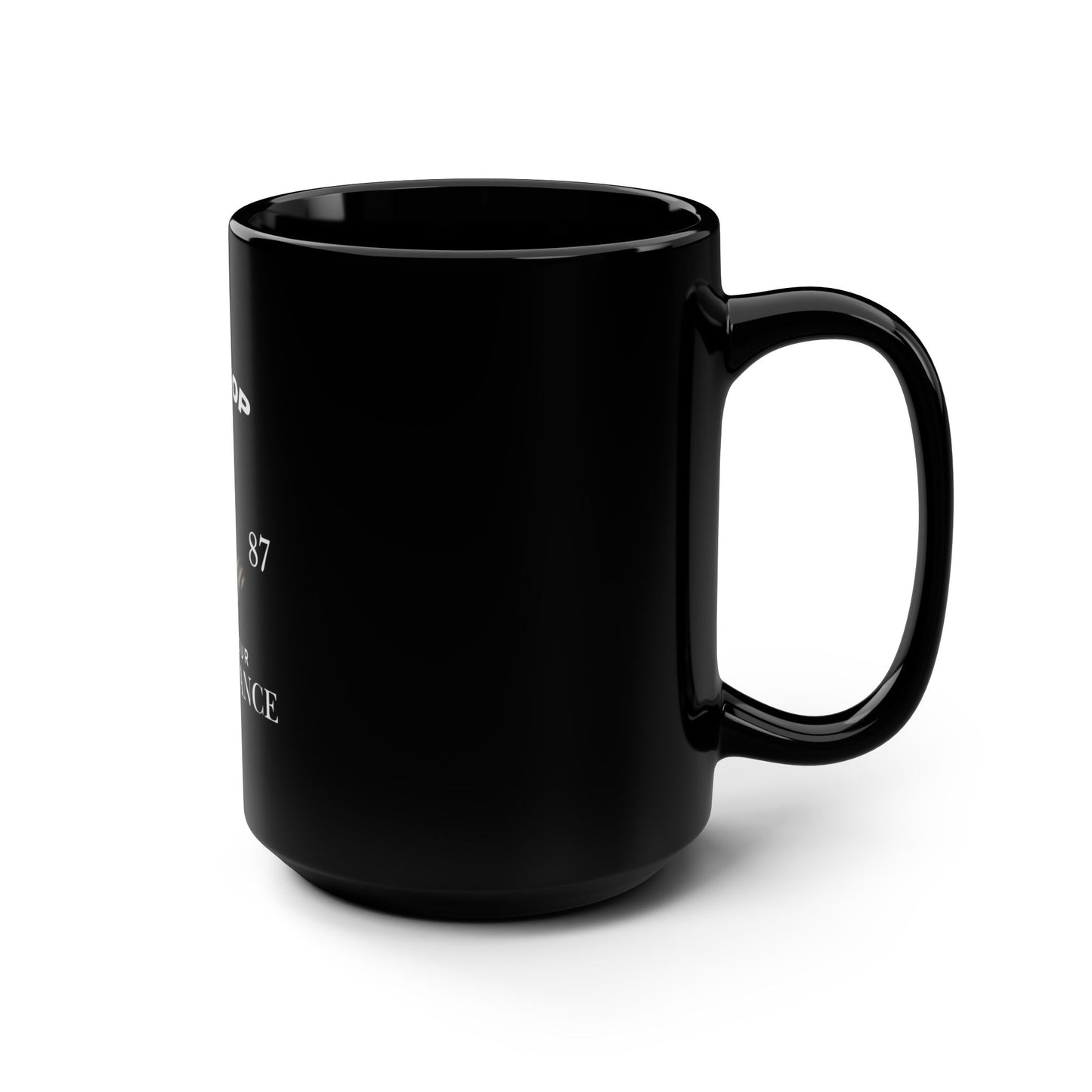 Renaissance Inspiration Mug - Black 15oz with Classic Design