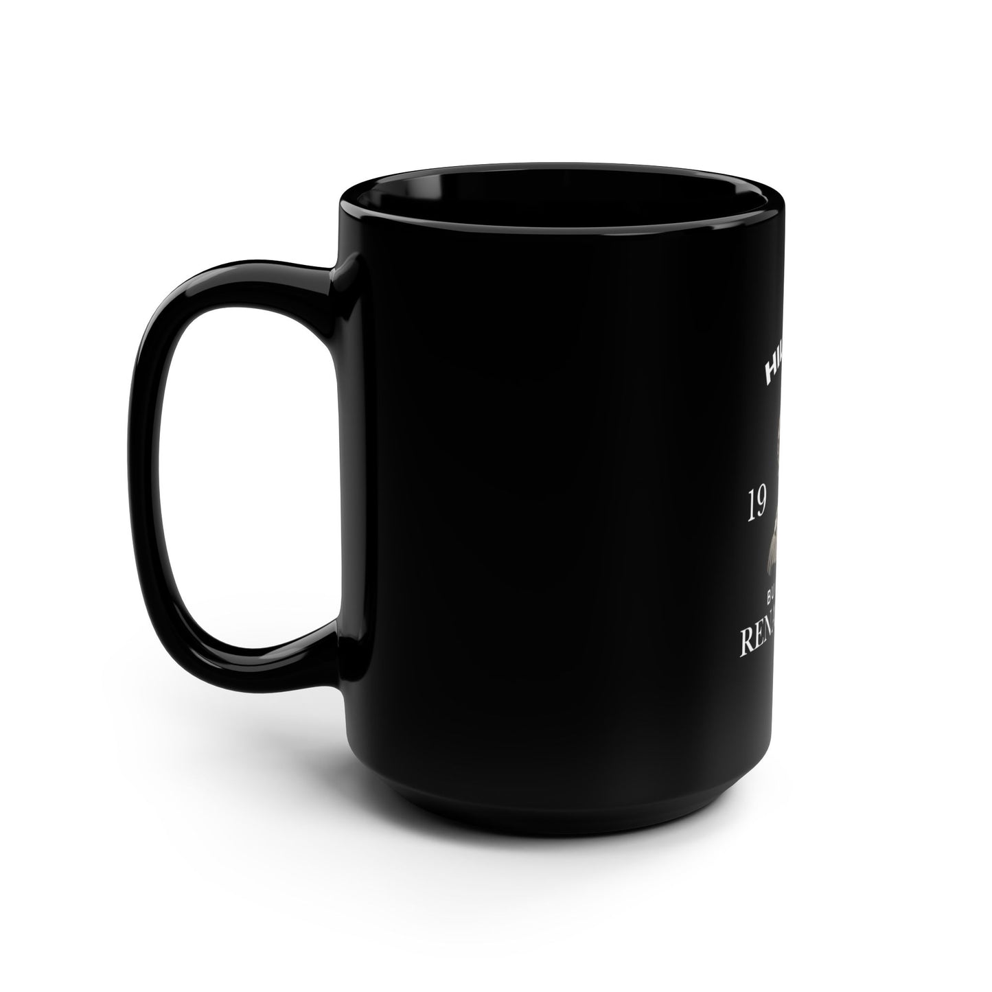 Renaissance Inspiration Mug - Black 15oz with Classic Design