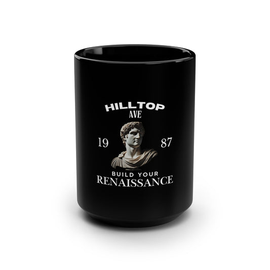 Renaissance Inspiration Mug - Black 15oz with Classic Design